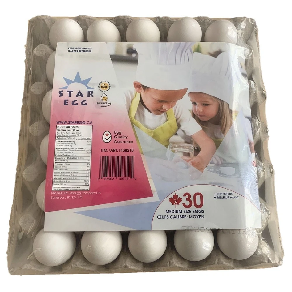 Star Egg White Eggs 30 Pack Medium