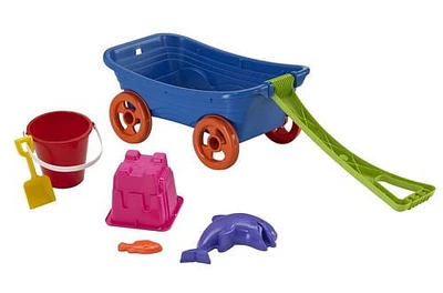 Chariot de plage avec jouets de sable