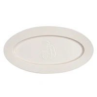 WAY TO CELEBRATE EMBOSSED STONEWARE SERVING PLATTER