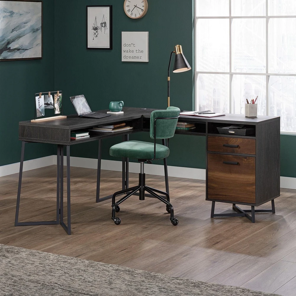 Sauder La Collection Canton Lane Bureau en L, Finition Brew Oak, 431209
