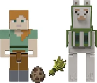 Figurines Alex et Llama Minecraft