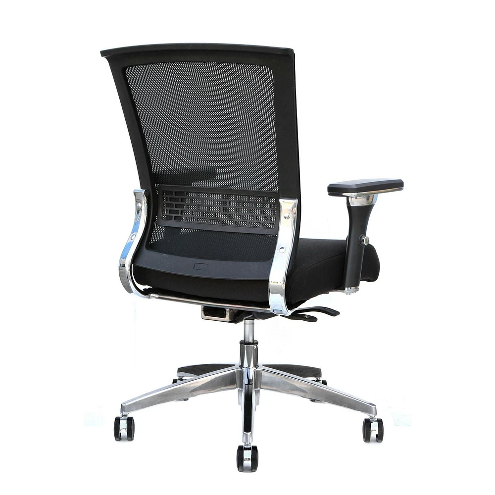 Chaise de bureau TygerClaw Mesh à dossier moyen et siège en tissu