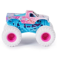 Monster Jam, Monster trucks officiels en métal moulé Sparkle Smash Vs. Sparkle Smash, échelle 1:64, jouets pour garçons à partir de 3 ans