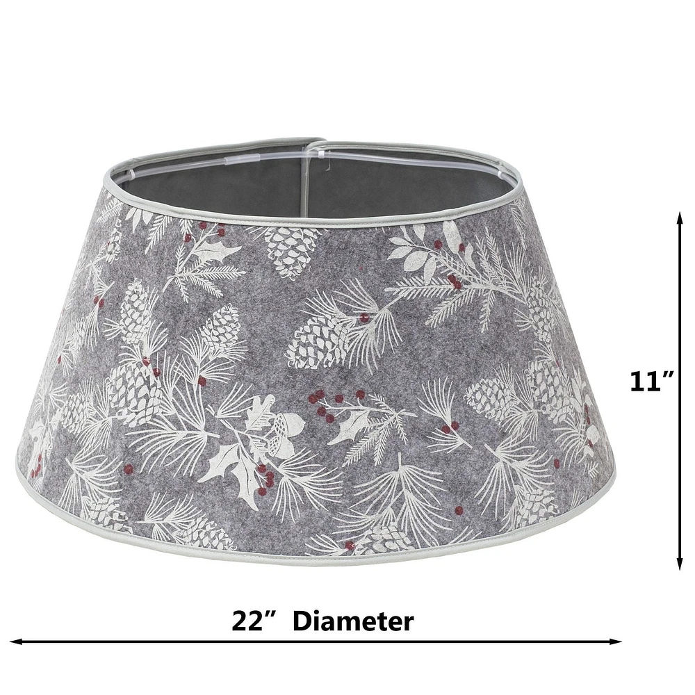 Holiday Time Mottled Felt Stand Band™ Tree Stand Collar with Canvas Trim