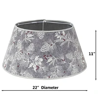 Holiday Time Mottled Felt Stand Band™ Tree Stand Collar with Canvas Trim