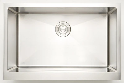 American Imaginations 25 pouces. Évier de cuisine en acier inoxydable approuvé par W CSA avec 1 bol et calibre 18