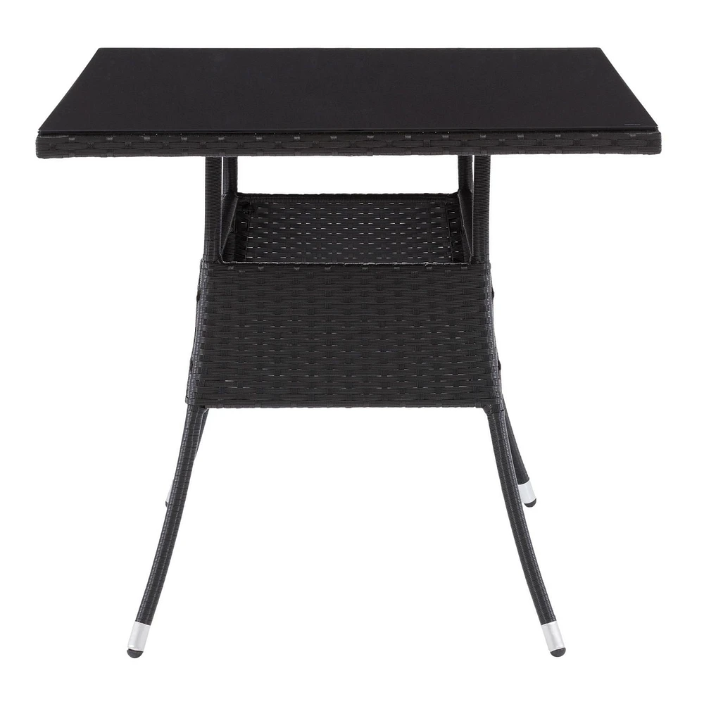 Table de salle à manger rectangulaire - Finition noire