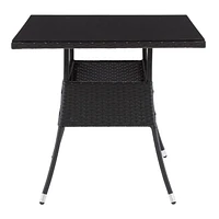 Table de salle à manger rectangulaire - Finition noire