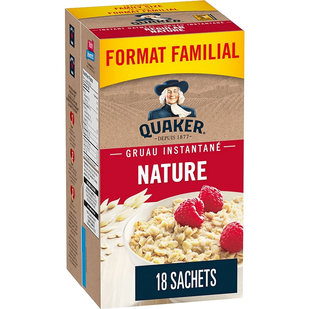 Quaker Instant Oats Hot Cereal Regular, 504 GM