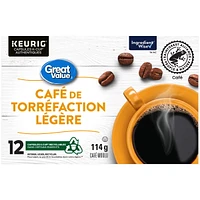 Great Value Light Roast Coffee, 12 x 114 g