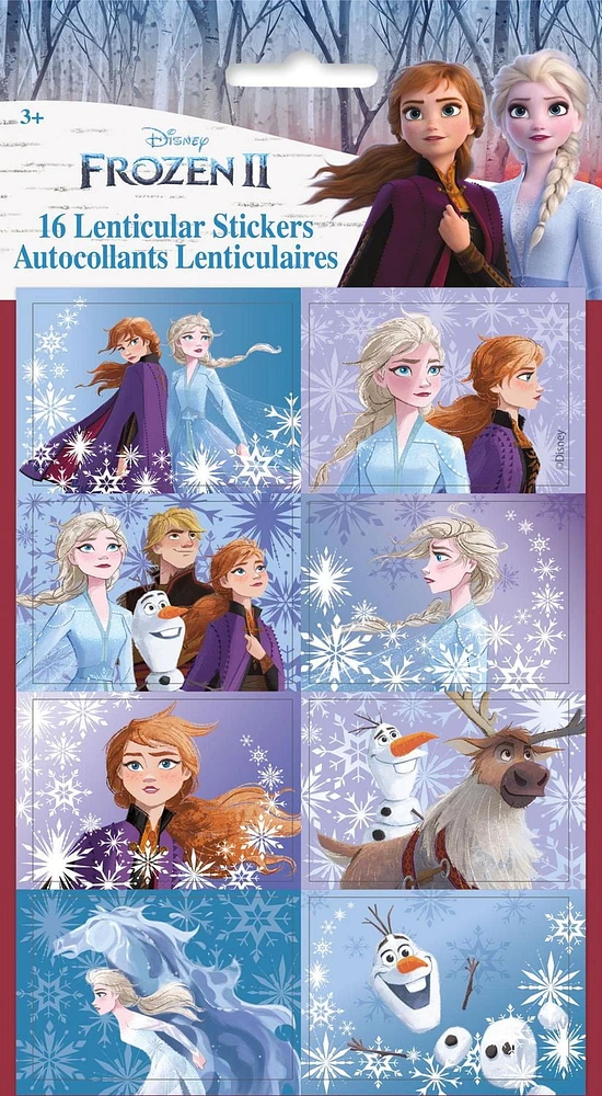 Autocollants 3D lenticulaires Disney Frozen 2, 16 carats
