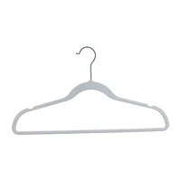 Lot de 10 cintres Slimeline, cintres en plastique non velours pour vêtements, couleur blanche Cintre en plastique sans velours