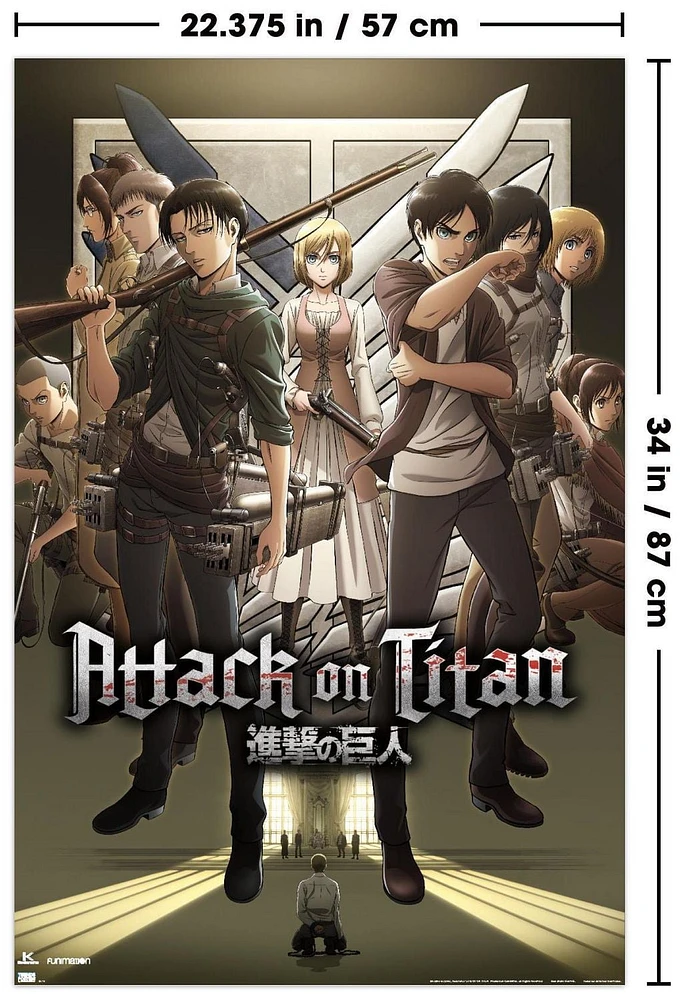 Attack on Titan: Season 3 - Group Wall Poster, 22.375" x 34"