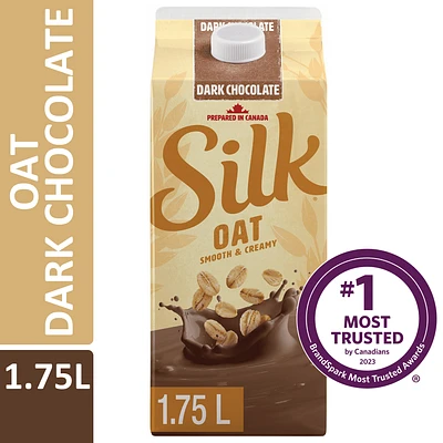 Silk Oat Milk Alternative, Dark Chocolate Flavour, Plant Based Dairy Free Milk