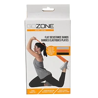 GoZone 3-Pack Flat Resistance Bands – Black/Orange/White, Made from durable material