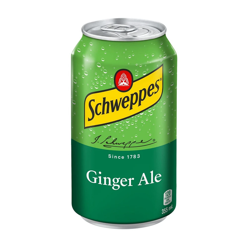 Schweppes Ginger Ale, 12 x 355 mL cans, 12x355mL