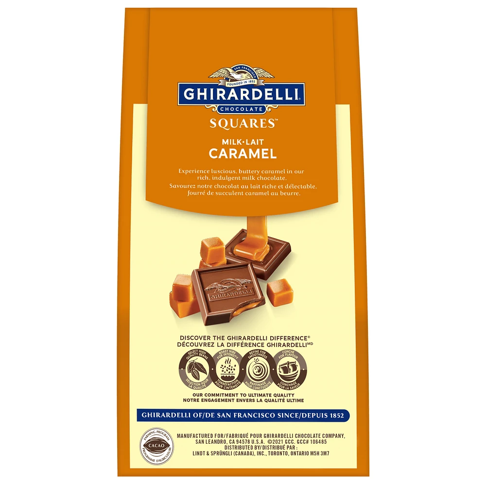 GHIRARDELLI Milk Chocolate Caramel Squares, 151-Gram Bag, Chocolate Caramel Squares