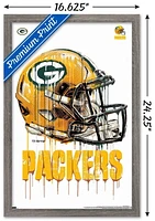 NFL Green Bay Packers - Drip Helmet 20 Wall Poster, 22.375" x 34"