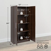 Prepac Elite 32" Espresso Storage Cabinet
