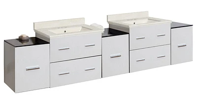 Imaginations Américaines 88.5 pouces W Vanity Set Blanc