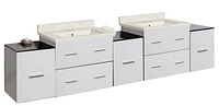 Imaginations Américaines 88.5 pouces W Vanity Set Blanc