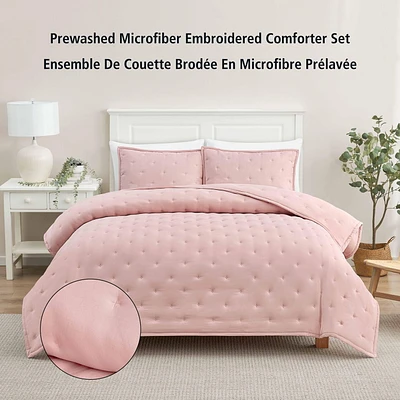 Ensemble de couette rose blush 3 pièces Mainstays