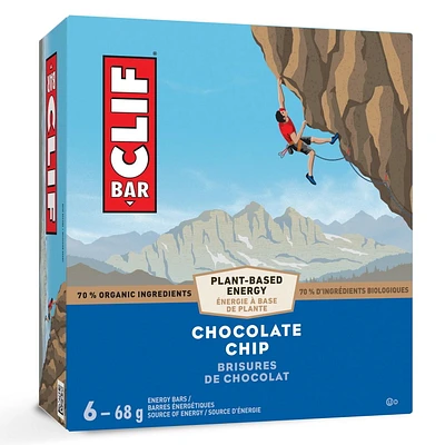 CLIF BAR, barre énergétique - brisures de chocolat, 70 % d'ingrédients biologiques, sans arômes artificiels