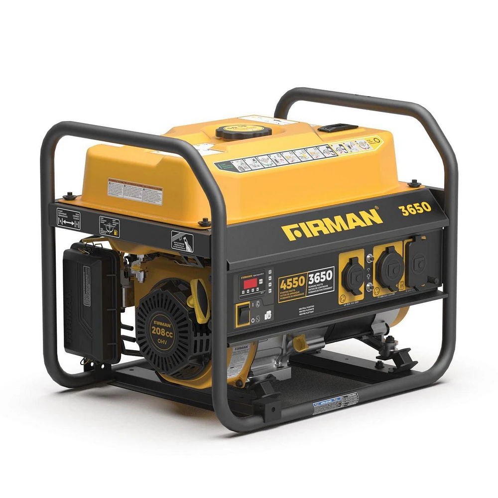 FIRMAN Génératrice portative à essence P03601 à 4 550/3 650 watts (série Performance) – autonomie prolongée