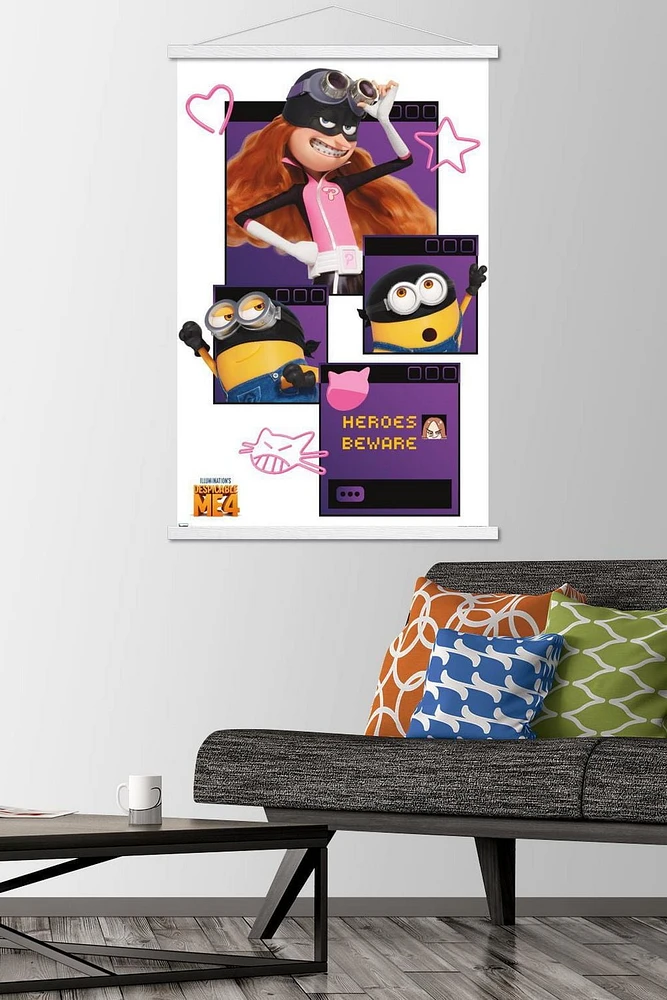 Illumination Despicable Me 4 - Heroes Beware Wall Poster, 22.375" x 34"
