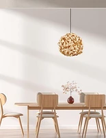 Luminaire suspendu en bambou à 1 lumière Bailey, petit, naturel