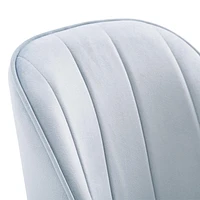 CorLiving Nash Velvet Channel Tufted Side Chair