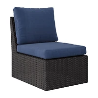 Ensemble sectionnel de patio Brisbane 6 pièces en osier résistant à la rouille avec table basse