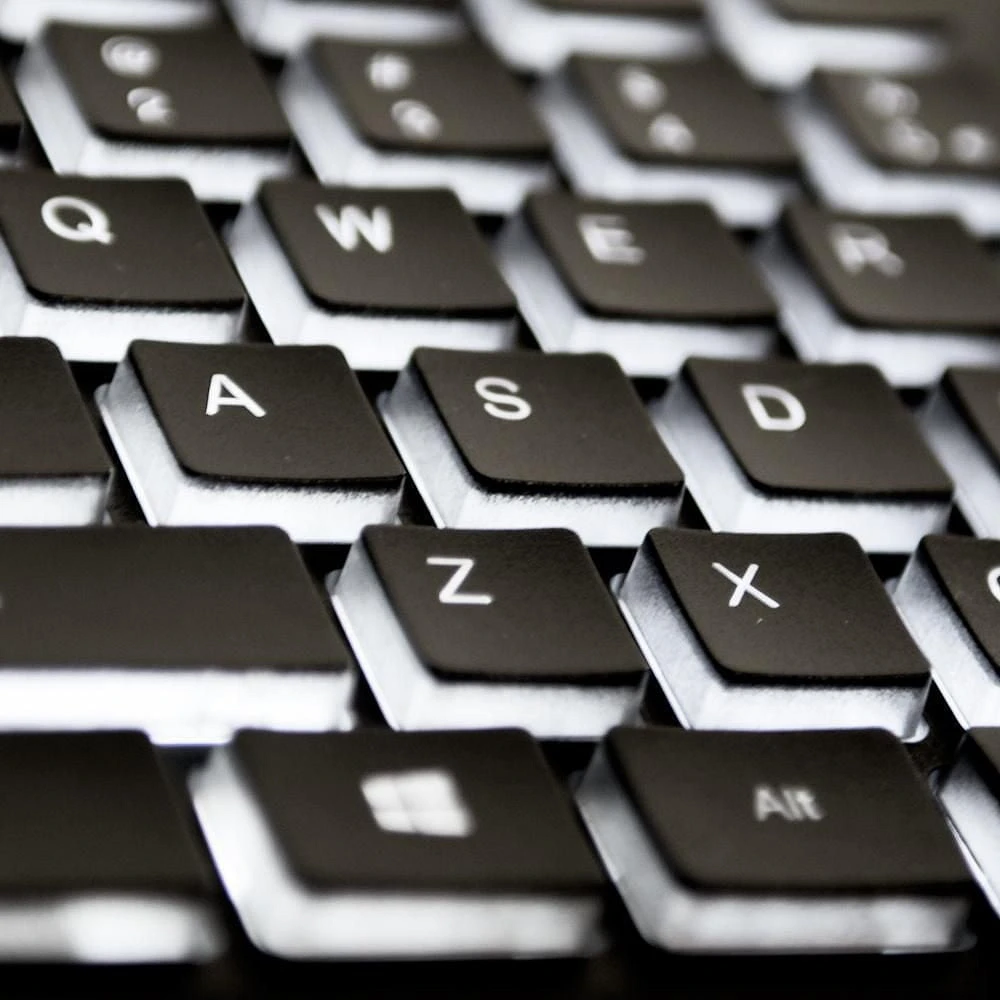 Clavier filaire rétroéclairé USB-A pour PC en français rétro-éclairé, noir