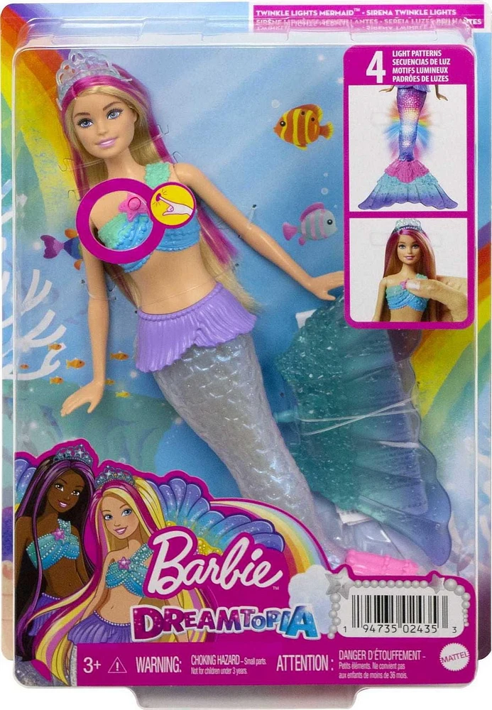 Barbie – Poupée Barbie Dreamtopia Sirène Lumières Scintillantes