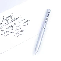 Pentel EnerGel Rétractable Stylo à Encre Gel, Barillet Argent Métal, Encre Noir, 0,7mm, Boîte à Cadeau