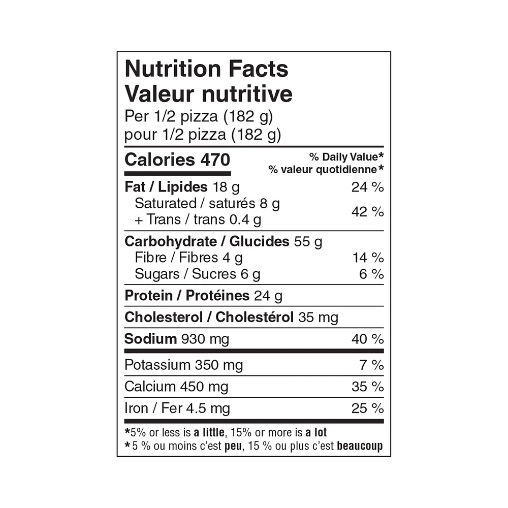 Great Value Thin & Crispy 4 Cheese Pizza, 363 g