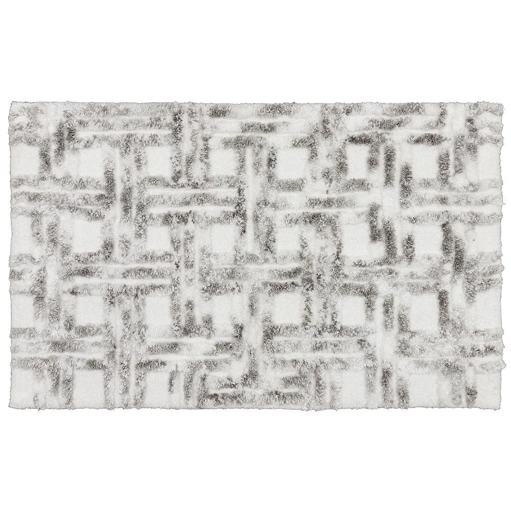 HOMETRENDS Emissary Bath Rug - Grey, 20 in. x 32 in.