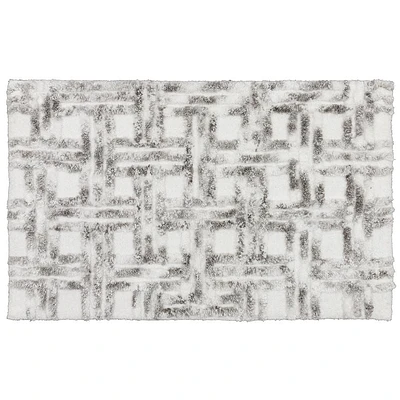 HOMETRENDS Emissary Bath Rug - Grey, 20 in. x 32 in.