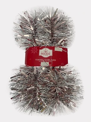 Période festive Guirlande de Noël de 12 pieds en mauve et argent