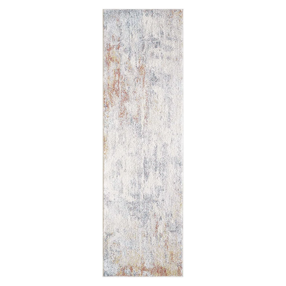 Venita Cream and Blue Woven Area Rug