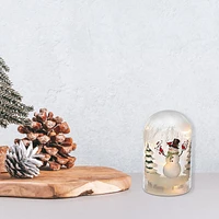 Christmas Led Glass Dome Snowman 6.3