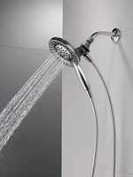 Pomme de douche et douchette à main Peerless 2-en-1 à 4 réglages en chrome Douche 2 en 1 à 4 réglages