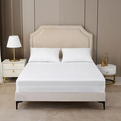 Housse de matelas Marina Decoration Premium Soft 100 % imperméable et anti-punaises de lit, silencieuse, avec fermeture éclair, hypoallergénique et respirante, convient pour une profondeur maximale de