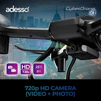 Adesso CyberDrone X1 - Drone d'entrée de gamme 720P