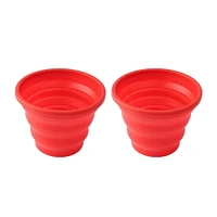 Ozark Trail 2 Person Table Set with Plastic Plates and Flatware, and Silicone Cups, 2 Person Camp Table Setting