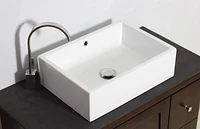 American Imaginations AI-34040 20 pouces Au-dessus du navire blanc de compteur de W pour le perçage de bâti de plate-forme de bâti de plate-forme