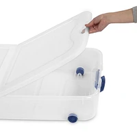 Sterilite Ultra™ 62 L Stadium Blue Wheeled Underbed Storage Box, 62 L