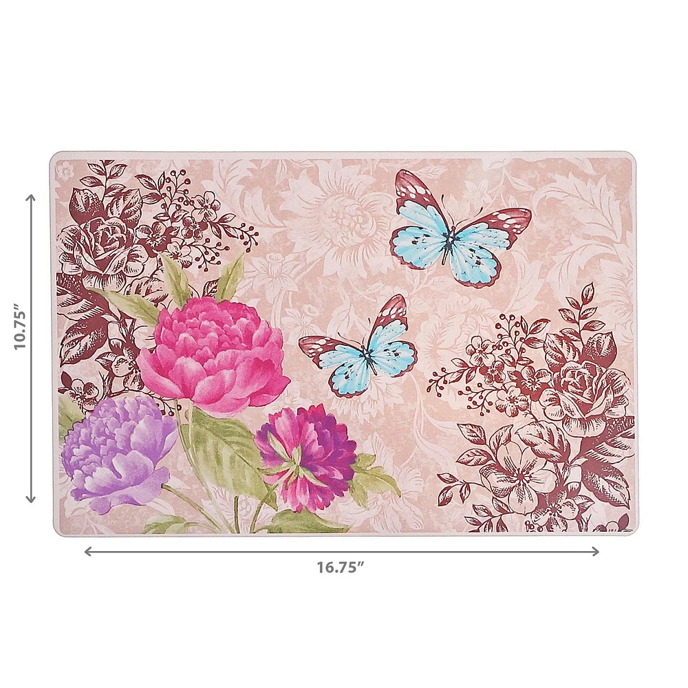 IH Casa Decor Plastic Placemat Botanical Gardens - Ensemble De 12