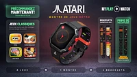 Montre My Play Watch Atari 2600™ – Montre intelligente de jeu rétro avec technologie sélective, non connectée, jeux Centipede™, Pong™, Missile Command™, Super Breakout™ intégrés, moniteur d’activités