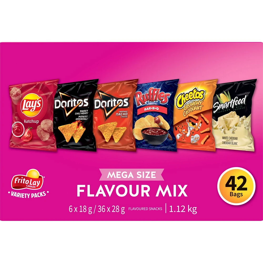 Frito-Lay Variety Packs Flavour Mix Flavoured Snacks, 1116g